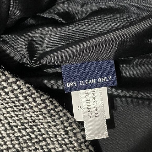 Chaps Womens Wool & Velvet Blazer Gray Tweed Size 8 Equestrian Classic Old Money - Picture 4 of 8